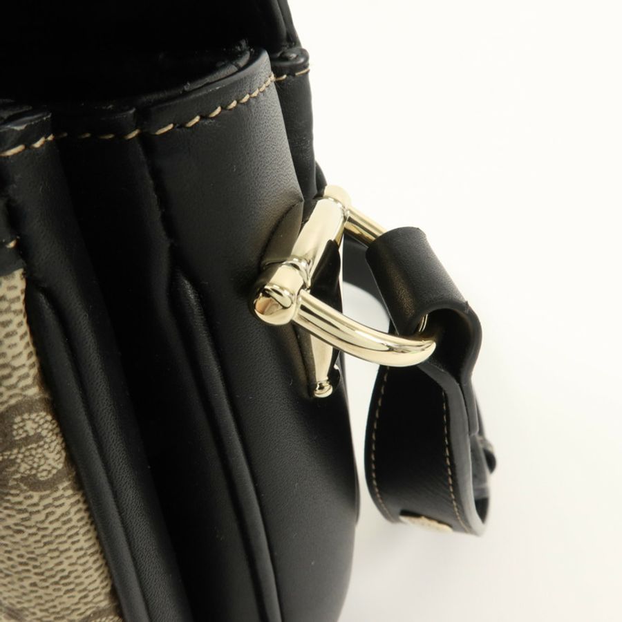 GUCCI 塗層帆布Horsebit 1955 Medium肩背袋-12