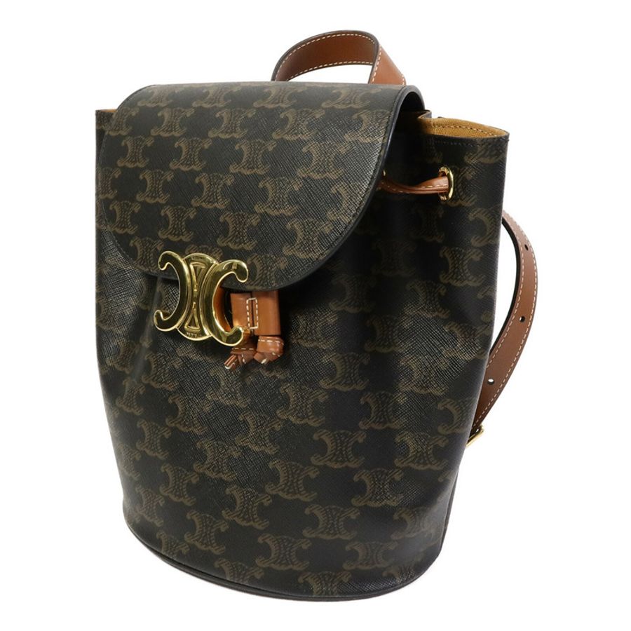 CELINE 塗層帆布Bonnie Triomphe Backpack背包-1