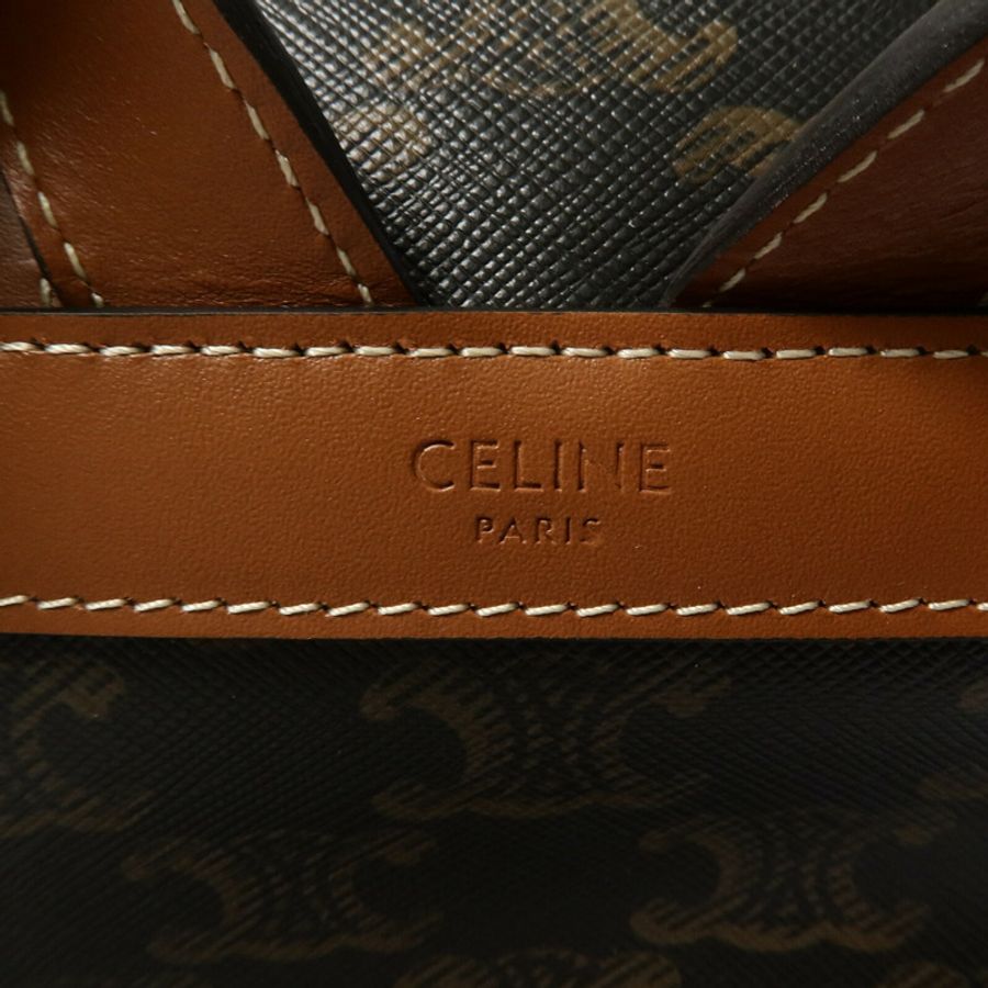 CELINE 塗層帆布Bonnie Triomphe Backpack背包-5