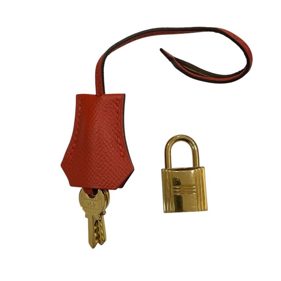 HERMES 愛馬仕 KELLY 28 凱莉包 EPSON 橘色系 金釦-15