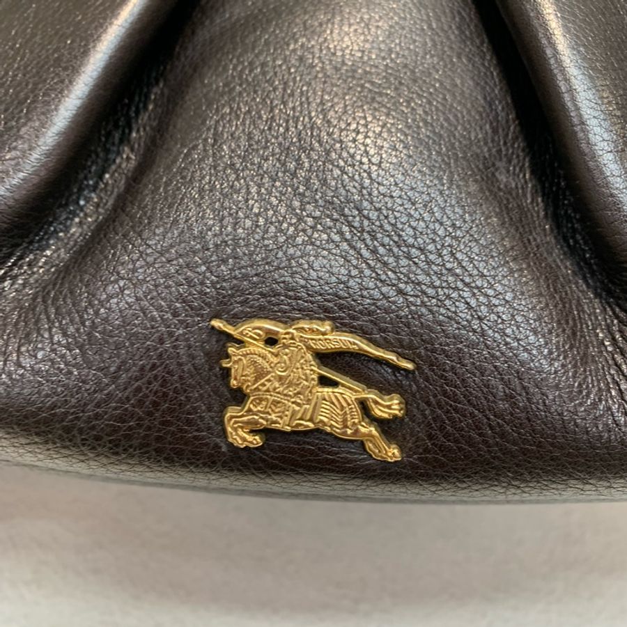 Burberry 巴寶莉啡色牛皮手拎袋-30