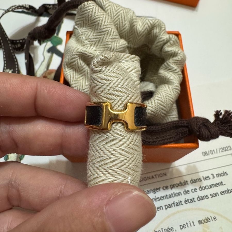 hermes olympe戒指s號金色-5