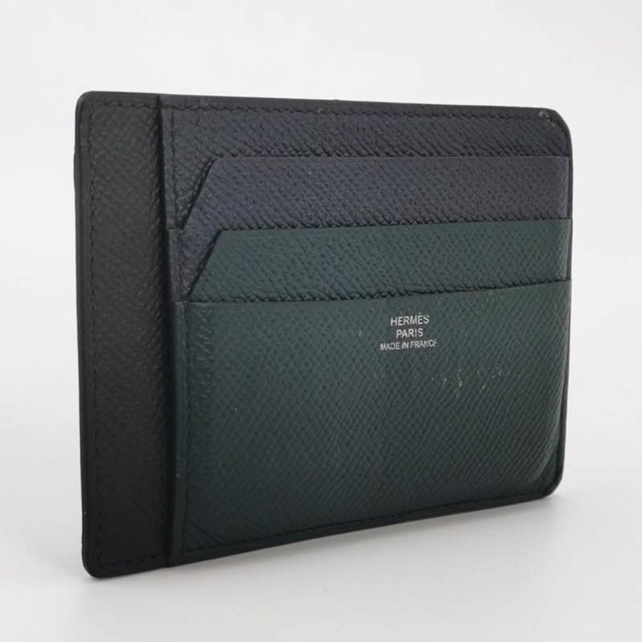 Hermes City 4CC卡包Epsom牛皮89黑色2Z午夜藍6O松柏綠D刻-2