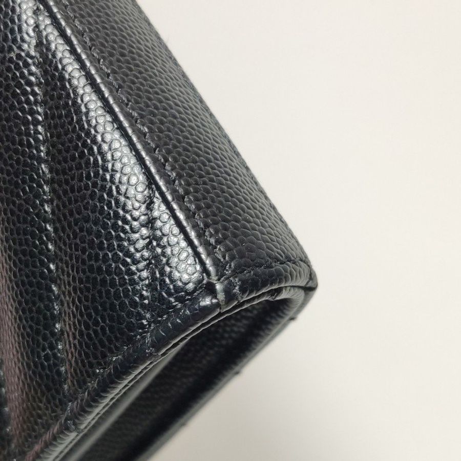 Saint Laurent Envelope牛皮V紋絎縫YSL標誌斜背包肩背包-15