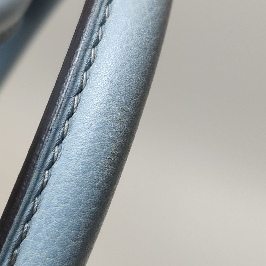 Hermes Lindy34旋扣單肩包Evercolor牛皮銀扣8U冰川藍T刻-9