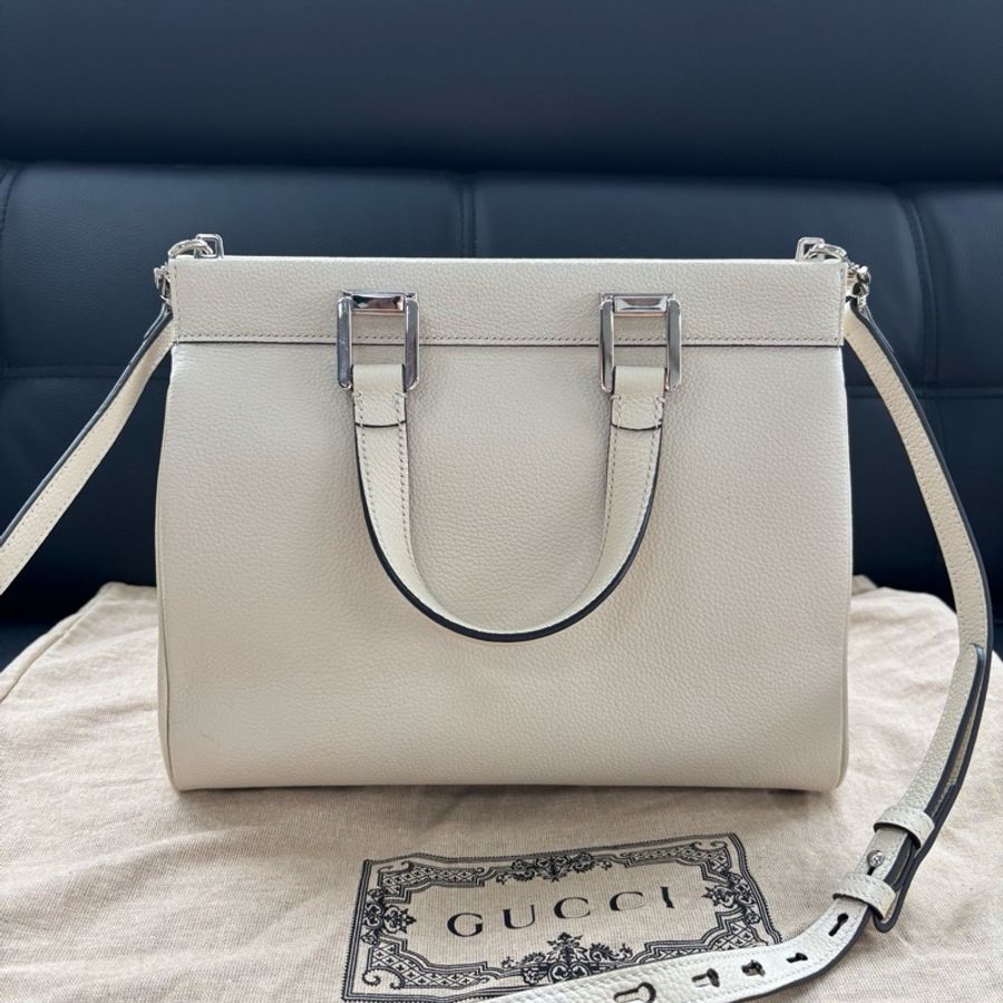 GUCCI古馳 Zumi 金屬雙G扣 小號 托特包 手提單肩斜挎包-7