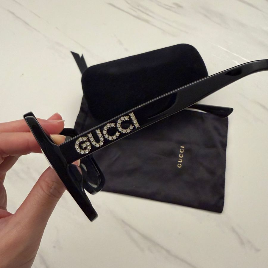 Gucci帶鑽墨鏡 有防塵盒子-5
