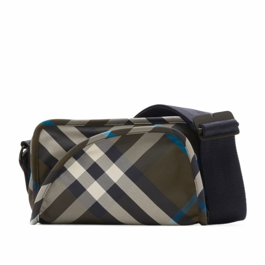 Burberry 男士 shield格紋單肩包均碼碼22cm*9cm*14cm-4
