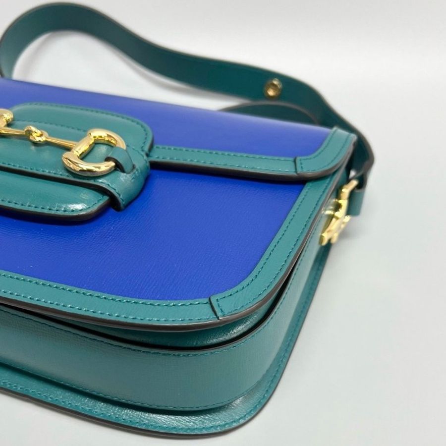 ️Gucci 全皮拼色1955中號肩背斜背包 25*18*8cm 98新配件塵袋-2