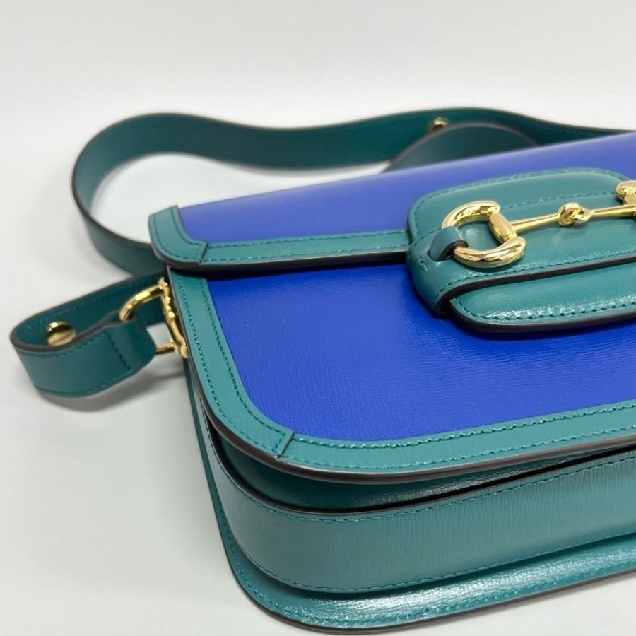 ️Gucci 全皮拼色1955中號肩背斜背包 25*18*8cm 98新配件塵袋-3