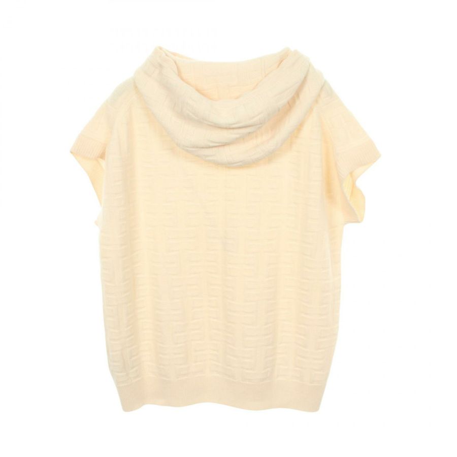 愛馬仕 LOUNGEWEAR VOYAGE 針織連帽衫 2H2624DA 羊毛 白色 二手 女款 34碼-1