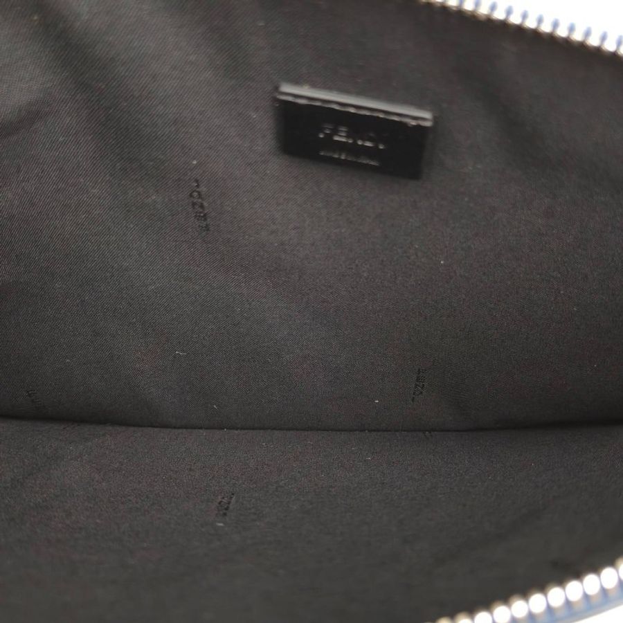 FENDI 拼色牛皮惡魔鉚釘眼睛手拿包-4