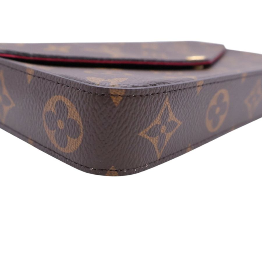 棕色 原花 帆布 3合1 牛皮 Pochette Felicie 肩背包【LOUIS VUITTON LV 路易威登】 M81896-6