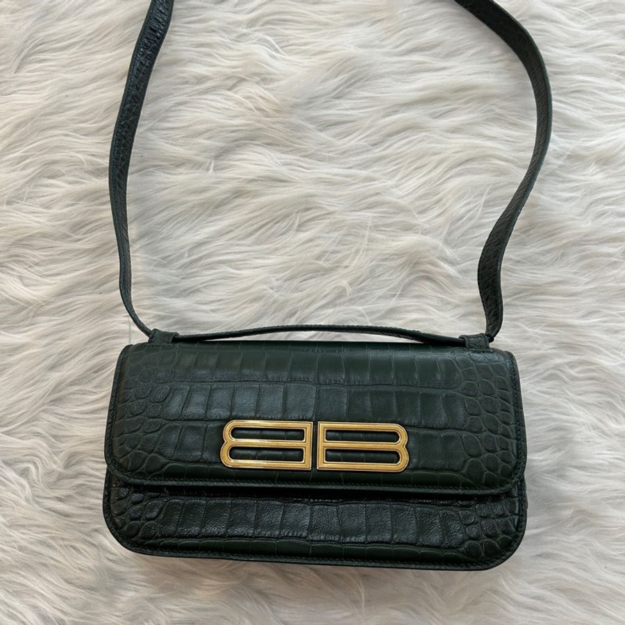 Balenciaga gossip墨綠色 兩用 肩背包 手提包-0