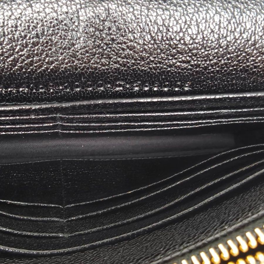 BALENCIAGA 黑色牛皮機車woc鏈條包肩背包-5