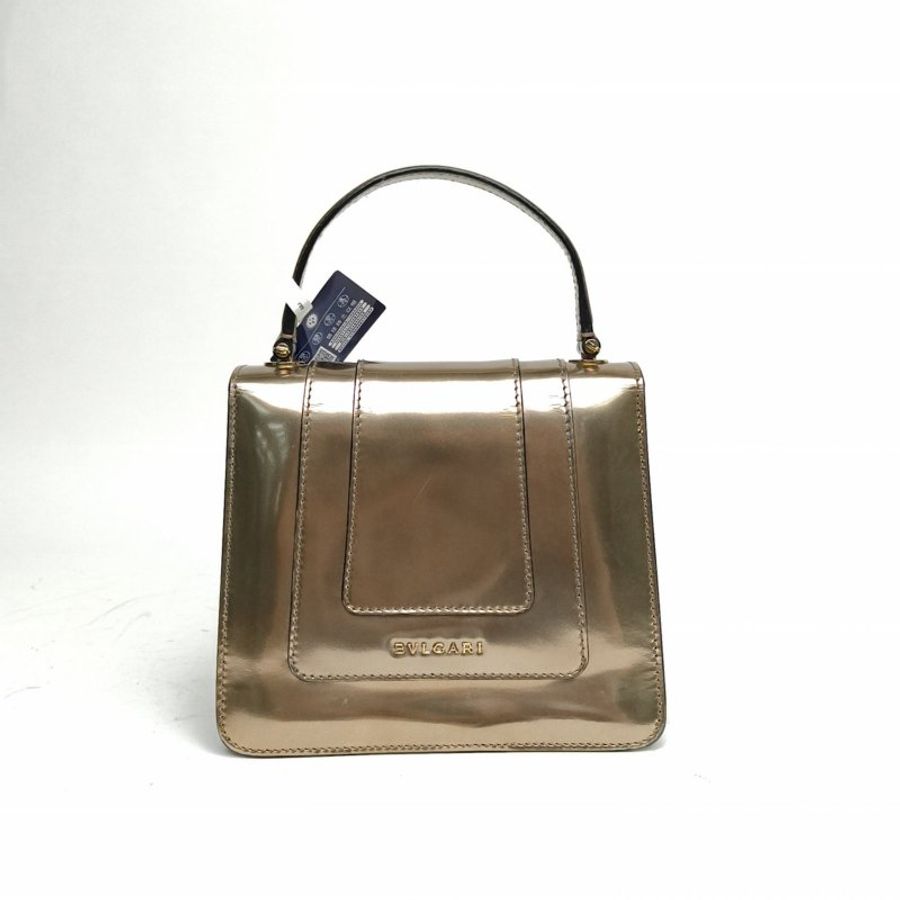 BVLGARI 金色牛皮寶格麗蛇頭包肩背包-2