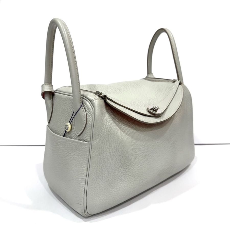 Hermes Lindy 30 珍珠灰內拼龍蝦粉-2