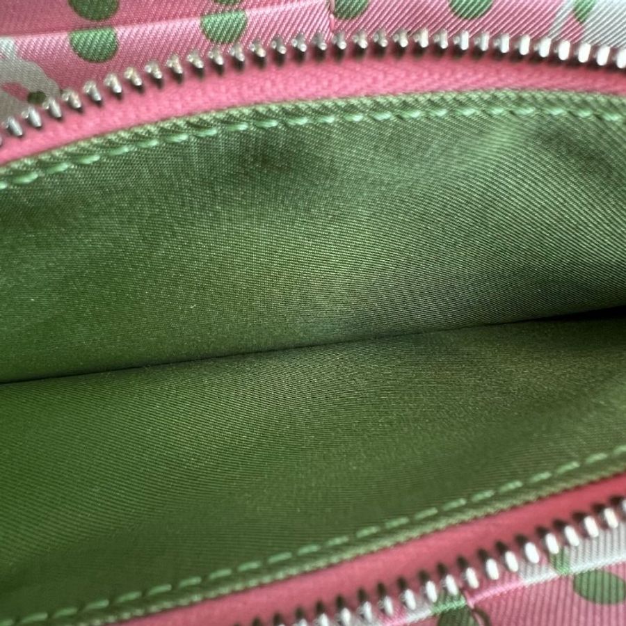 HERMES Y刻 粉色絲巾長夾-7