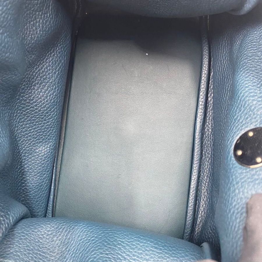 Hermes Lindy 30 松柏綠扣銀-3