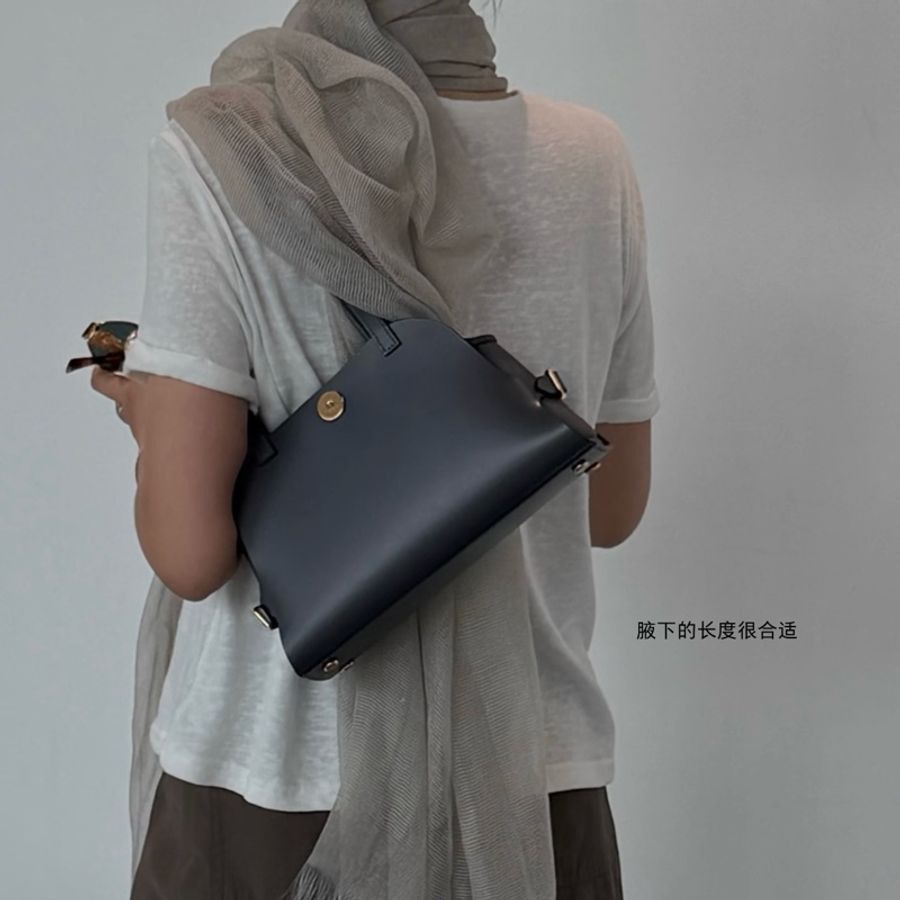 ⭐Hermes愛馬仕Tablier Sellier 26 黑金帆布拼皮手提單肩包k刻 💛正品-8