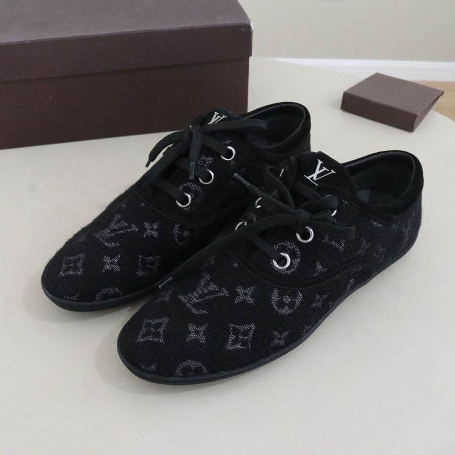 LV 路易威登 Foxtrot Sneaker 女鞋,黑色,37.5碼,無附件-0