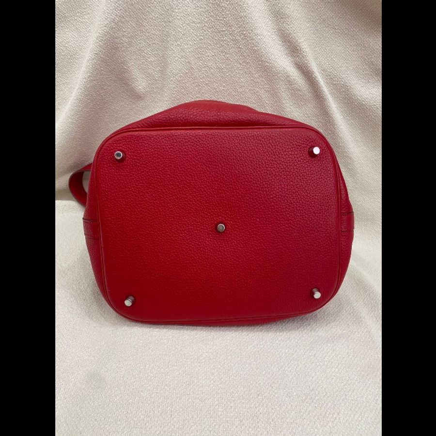 Hermes Picotin 26 Q5國旗紅 銀扣-3