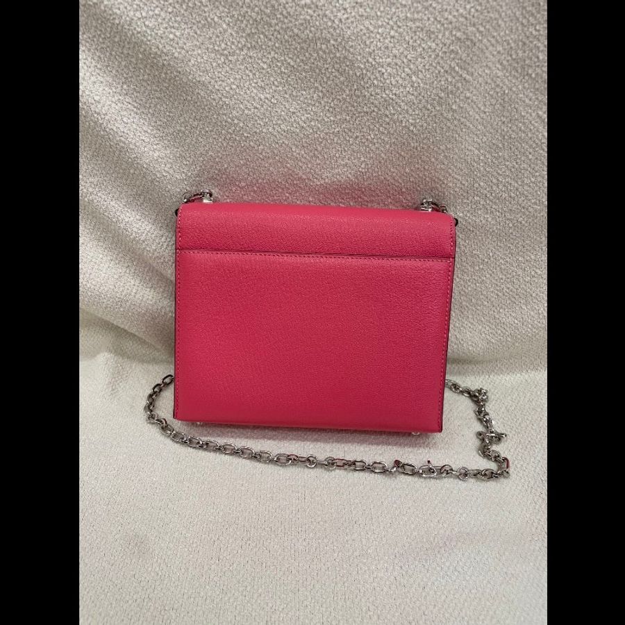 Hermes Mini Verrou 手槍包 21cm 銀扣
颜色：U5 唇膏粉
皮质：山-6