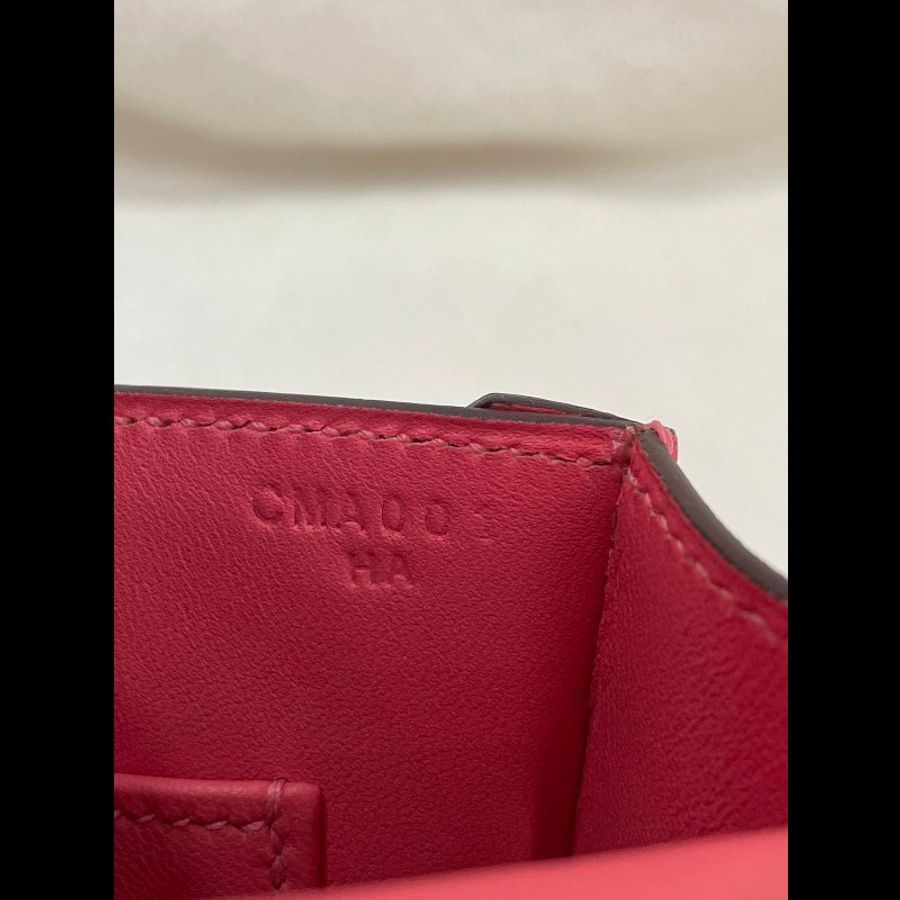Hermes Mini Verrou 手槍包 21cm 銀扣
颜色：U5 唇膏粉
皮质：山-12