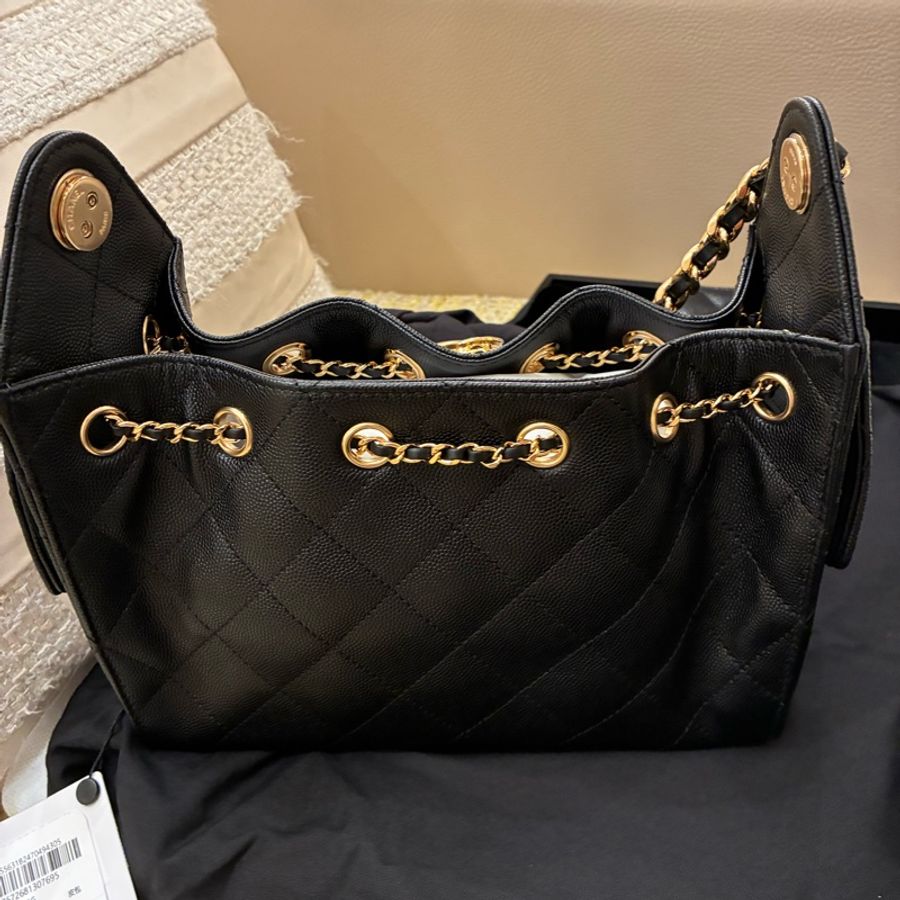 熱騰騰🔥香奈兒Chanel 26A 25mini bag黑x金 🇹🇼專櫃-7
