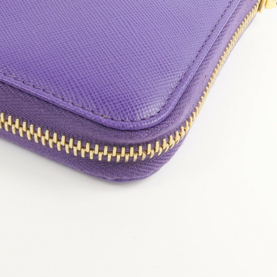 PRADA Saffiano皮革Zip Around Long Wallet長錢包-9