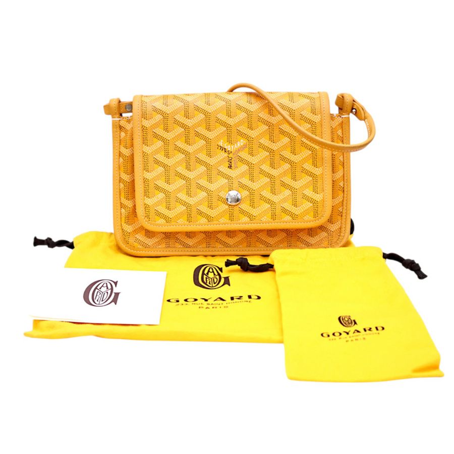 黃色 Goyardine帆布 Plumet Pocket Wallet 肩背包【GOYARD 高雅德】-12