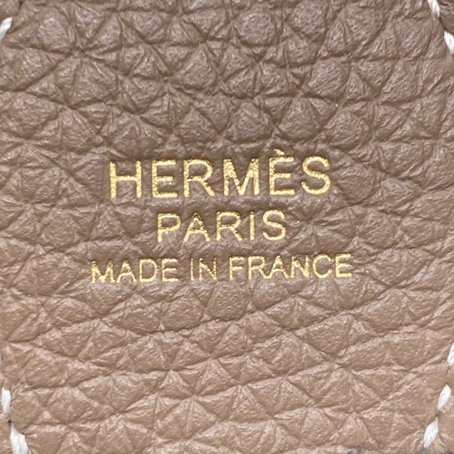 HERMES 愛馬仕 Evelyne 側背包 咖啡色 金釦-8
