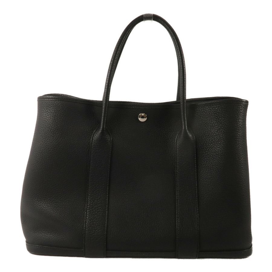 HERMES Negonda皮革GardenParty PM手挽袋Noir-2