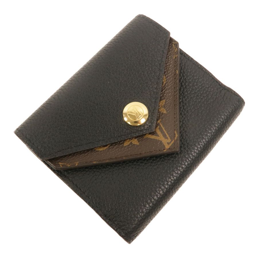 LOUIS VUITTON Monogram/牛皮皮革Double V Wallet錢包-4