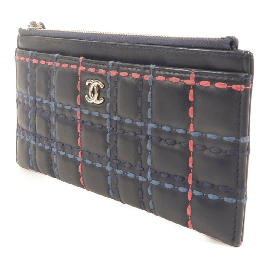 CHANEL 羊皮皮革Zipper long Wallet長錢包-2