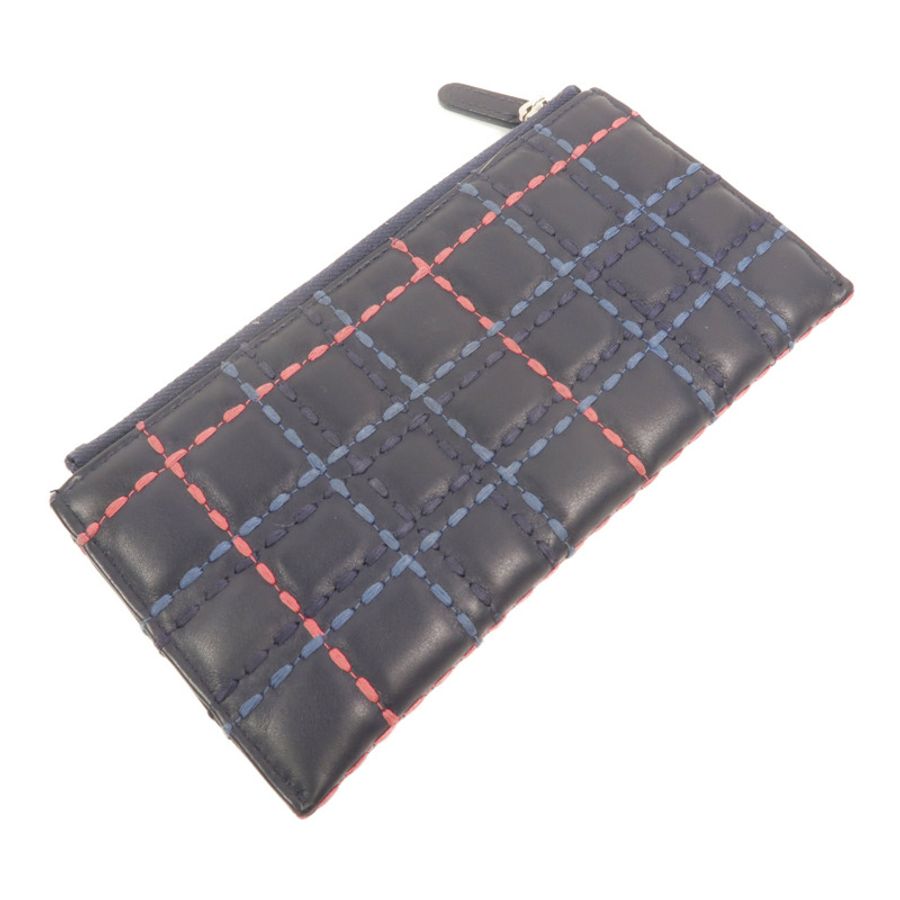 CHANEL 羊皮皮革Zipper long Wallet長錢包-5