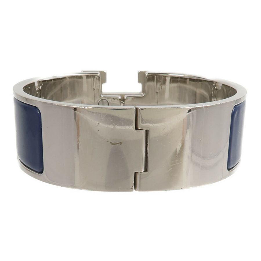 HERMES 金屬/琺瑯Clic Clac H Bracelet手鐲Bleu Abysse-2