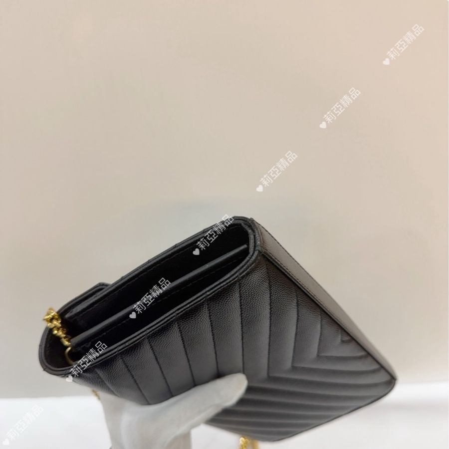 莉亞精品♡ YSL 黑金woc 二手美包-6
