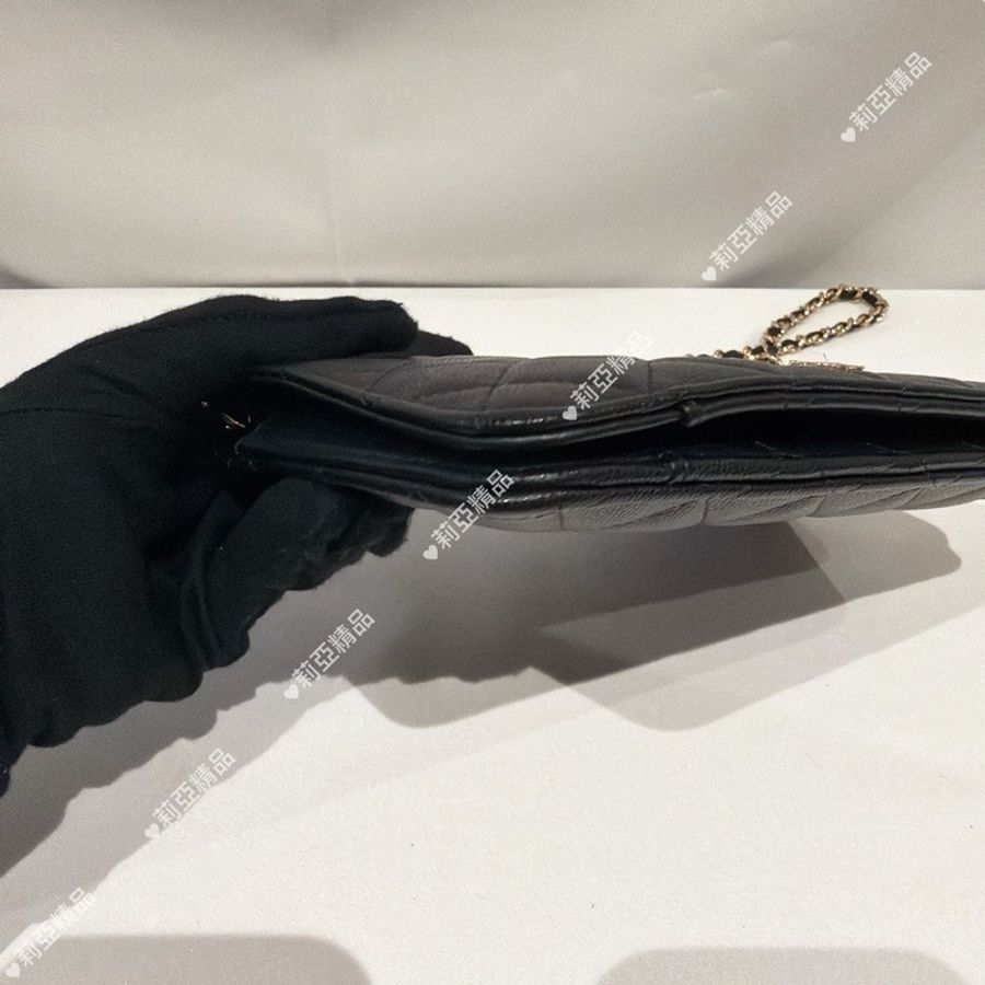 莉亞精品♡ Chanel 多功能荔枝皮woc AP2595  二手美包-3