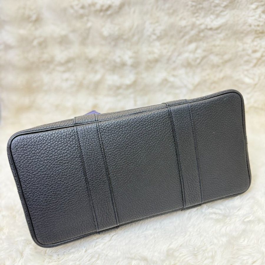 Hermès garden party 花園 黑色 Taurillon Nobillo 36 銀扣-5