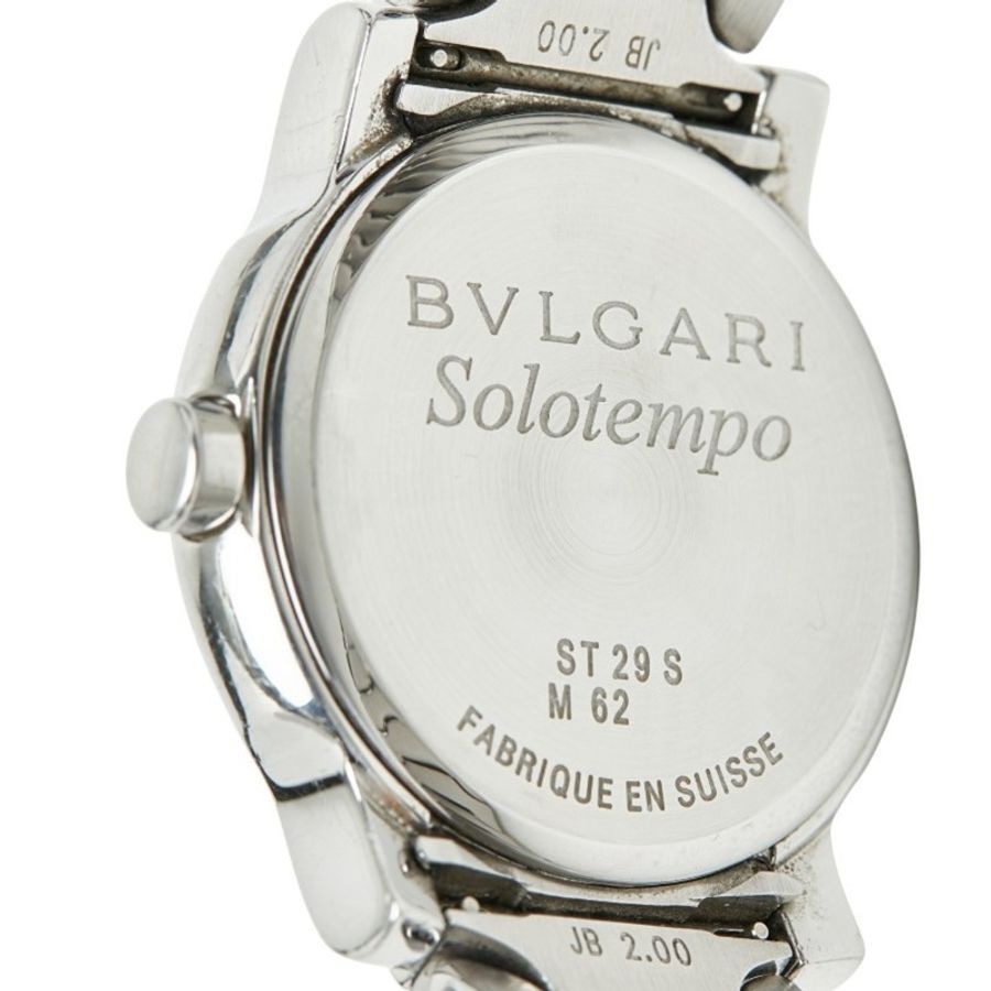 寶格麗 Solotempo ST29S 石英腕錶，白色錶盤，不鏽鋼錶殼，女士款，BVLGARI-5