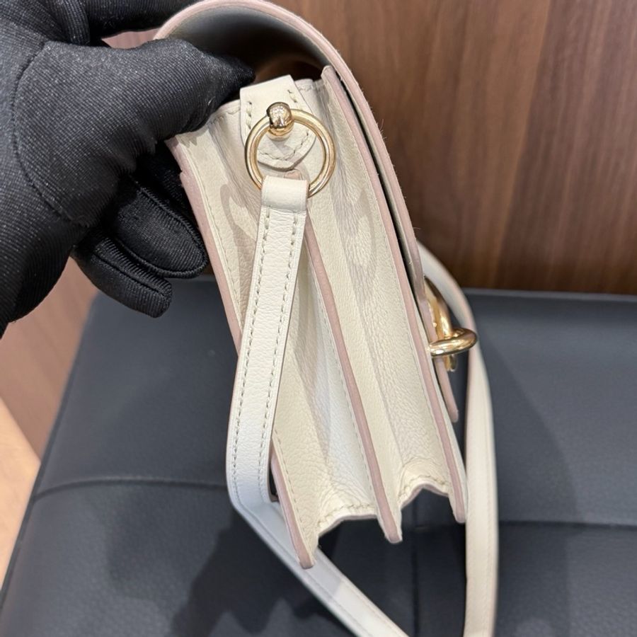 🌈Hermes🧡Mini Roulis🧡冰川白金扣🧡98新🌈Evercolor皮🌟MiniRoulis🌟roulis🌟豬鼻子🌟愛馬仕🌟-3