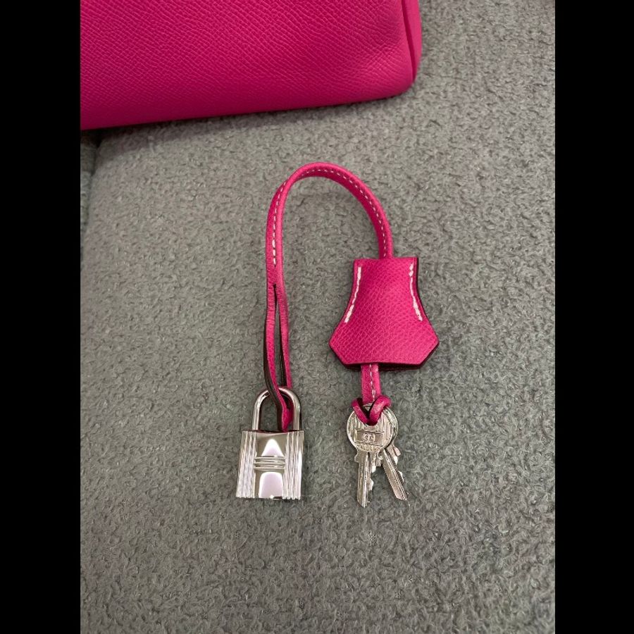 Hermes Kelly 32 E5/K5 糖果粉內拼扥斯卡紫 -19