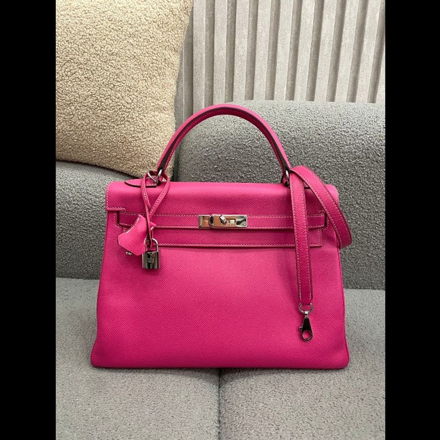 Hermes Kelly 32 E5/K5 糖果粉內拼扥斯卡紫 -22