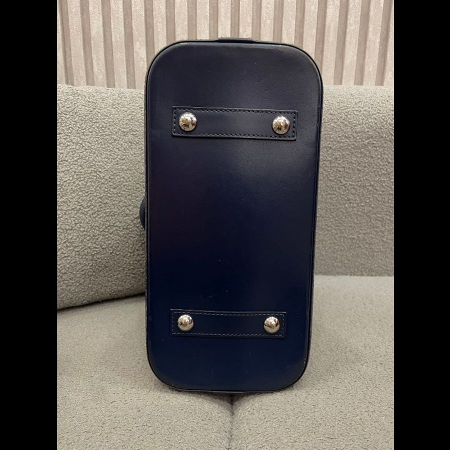 LV Alma 小號 水波紋牛皮 藍色-7