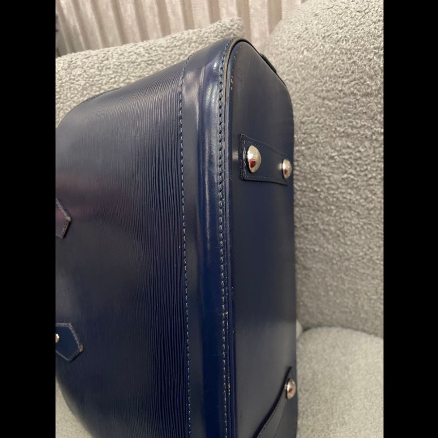 LV Alma 小號 水波紋牛皮 藍色-9
