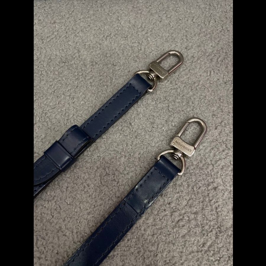 LV Alma 小號 水波紋牛皮 藍色-15