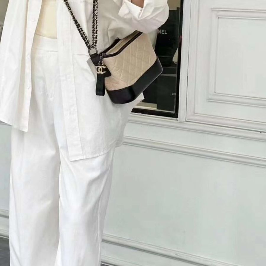CHANEL 雙鍊條流浪包 - 小號奶茶29開-12