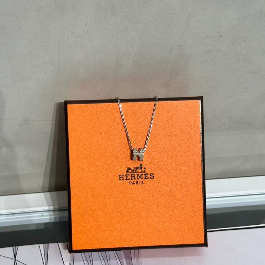 HERMES Mini Pop H項鍊 - 奶茶銀-4