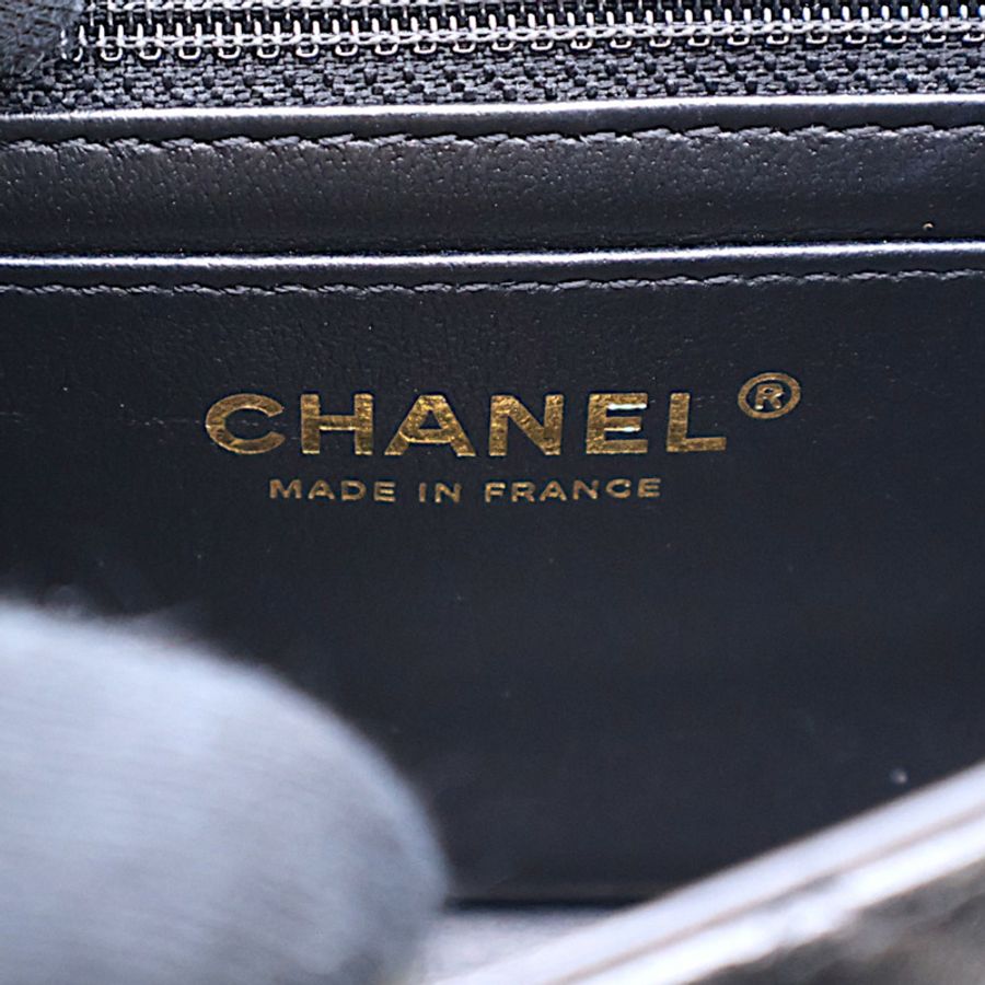 黑色 菱格紋 羊皮 COCO 20 鍊帶 肩背包【CHANEL 香奈兒】 AS3489-5